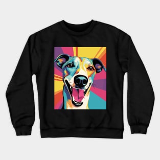 Colorful Cartoon Galgo Espanol Greyhound Spanish Crewneck Sweatshirt